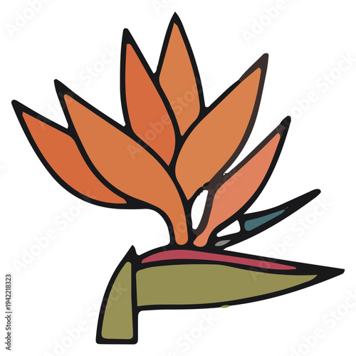 Bird of Paradise Flower Icon