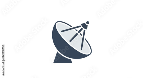 Satellite Dish Icon - Communication, Technology, Signal Reception