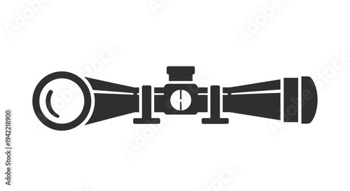 Rifle Scope Icon - Precision Aiming Device for Hunting and Sport