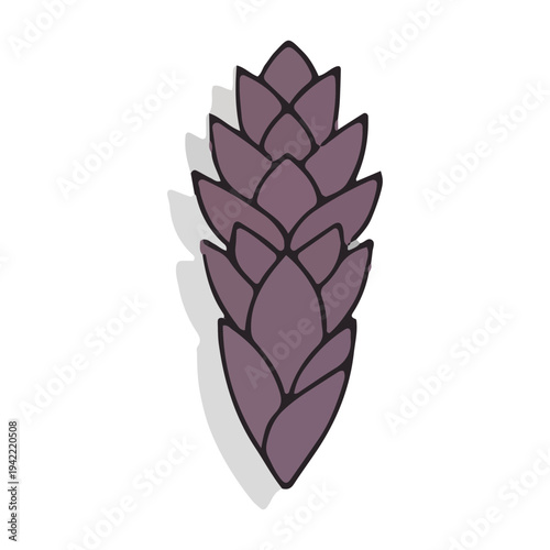 Purple Plant Bud Illustration