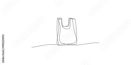 Reusable bag made from sustainable material standing on flat surface eco friendly