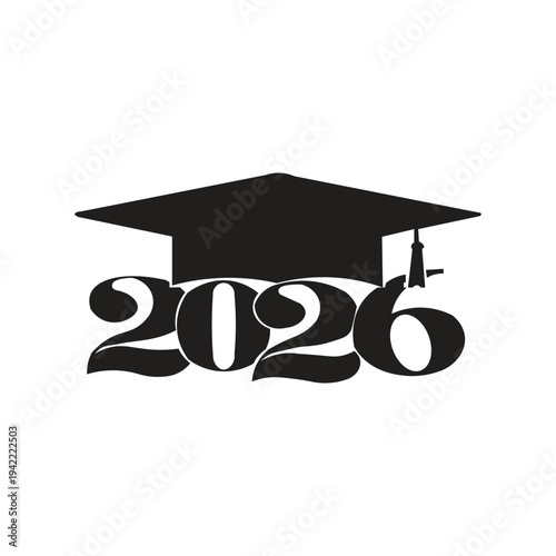 silhouette graduation illustration Graduation icons generally feature a mortarboard as the primary symbol, often combined with a rolled diploma, book, or year number.