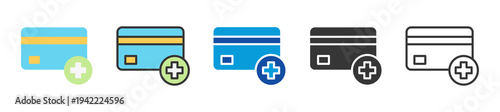 health saving account icon set multi style various collection