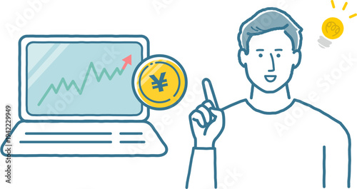 株式トレードをしているパーソン