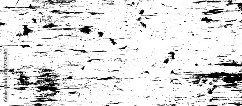 Distressed Black and White Grunge Texture Vector Background Overlay