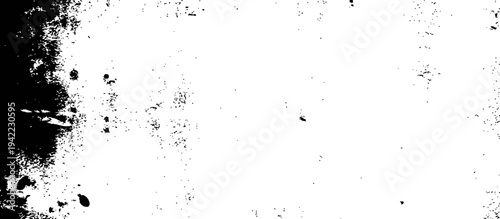 Abstract Black and White Grunge Texture Overlay Distressed Background Vector Design Element