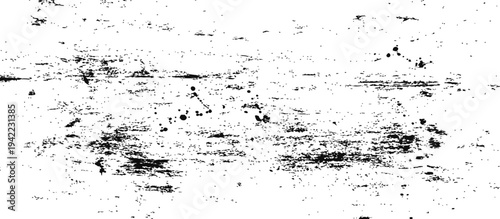 Abstract Black and White Grunge Texture Overlay with Distressed Scratches and Ink Splatters