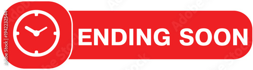 ending  Soon Countdown Ending Soon Banner Vector button