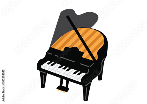 シンプルなピアノのイラスト