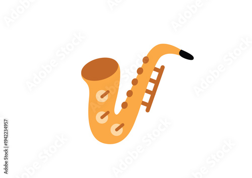 シンプルで可愛いサックスのイラスト