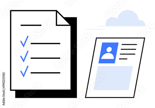 Task management concept. Task management using checklists and profile documents ensures efficiency and organization. Explore task management tools for productivity, data handling, HR workflows