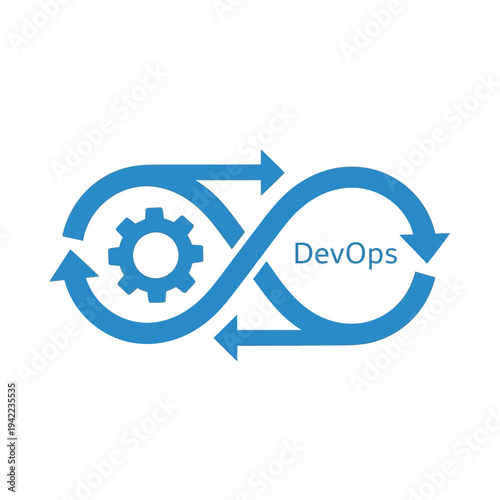 Dynamic continuous software development and operations lifecycle, representing agile methodology, seamless integration, and delivery automation
