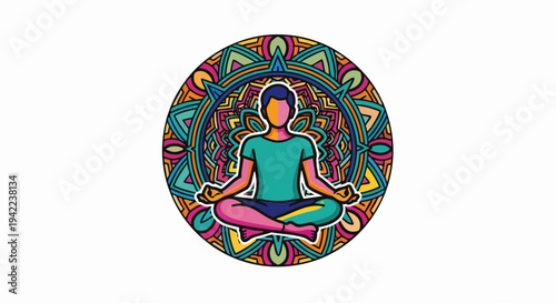 Person meditating in a peaceful pose.