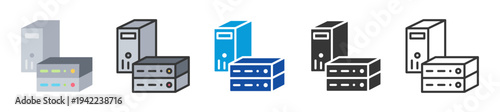server icon set multi style various collection