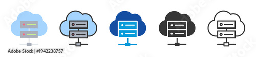 cloud hosting icon set multi style various collection