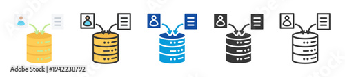 database icon set multi style various collection