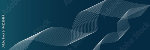 Abstract modern blue background with smooth lines. Dynamic waves. Vector illustration