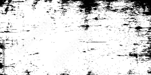 Horizontal Grunge Texture Black White Vector Overlay Distressed Pattern Background