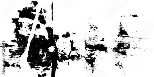 Abstract black and white grunge texture overlay effect distressed surface background element vector illustration