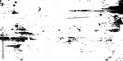 Abstract black and white grunge overlay texture vector background distressed scratch rough surface effect