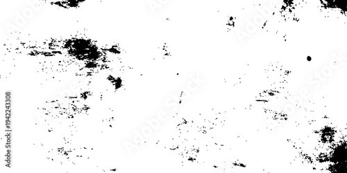 Black and White Vector Grunge Texture Overlay Distressed Gritty Surface Abstract Background