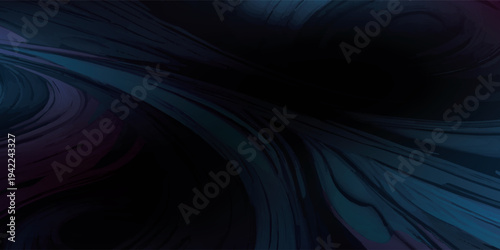 Abstract Dark Blue and Black Swirls Background.
