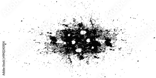 Black Ink Splatter Grunge Texture Overlay Element Abstract distressed background