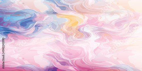 Abstract Swirls of Pastel Colors Creating a Dreamy and Ethereal Background.