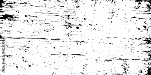 Black and white distressed grunge wood texture overlay background