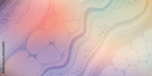 Abstract pastel background with flowing lines and soft color gradients.
