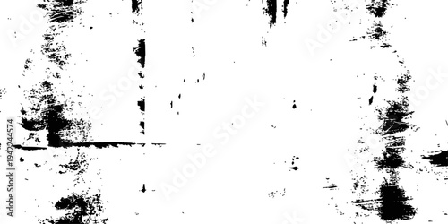 Black and White Vector Grunge Texture Overlay Distressed Scratched Surface Abstract Design Background