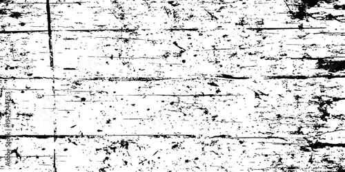 Grunge Wood Planks Texture Vector Overlay Distressed Black and White Background Scratches Dust and Dirt Effect Aged Surface Design Element