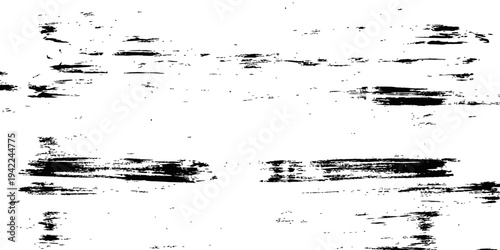 Black and white grunge texture vector with horizontal brush strokes distress overlay background
