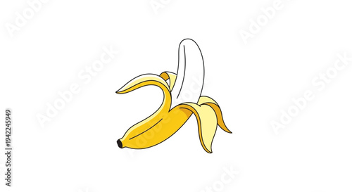 Peeled Yellow Banana.