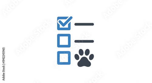 Pet Adoption Checklist Icon.