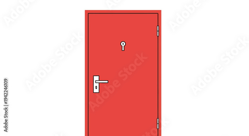 Red Metal Fire Door.