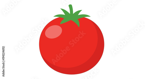 Red Tomato Fruit Illustration.