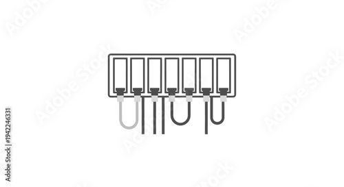 Simple Coat Rack Illustration.