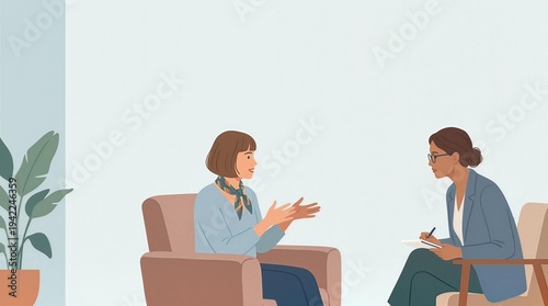 Woman Talking to Counselor