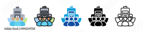 corporate cititen ship icon set multi style various collection
