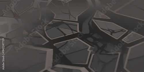 Abstract geometric pattern with dark and light shapes.