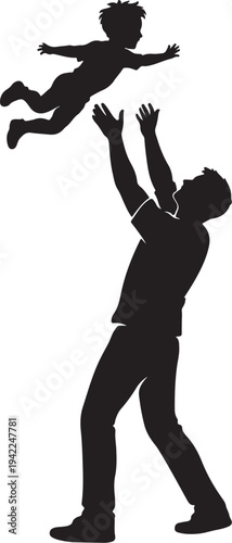 Close-up of hands planting a small green basil sprout in a ceramic pot with city skyline background at sunset