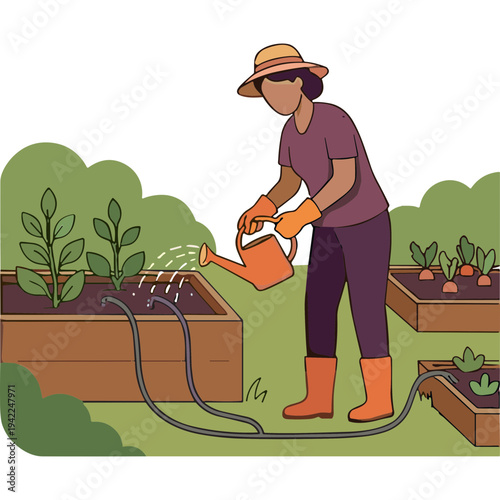 Green energy illustration, Concept illustration for ecoreen energy
