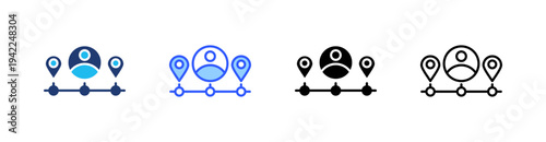 Customer Journey Multi Style Icon Set Vector 
