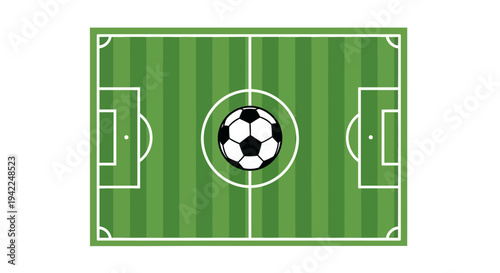 Soccer Field with Ball.