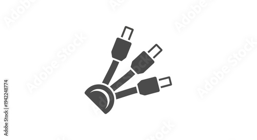 USB Cables Connected Together.