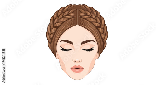 Woman with Braided Headband.