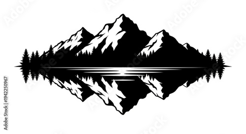 silhouette of mountain landscape