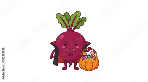 Beet vampire pumpkin candy basket