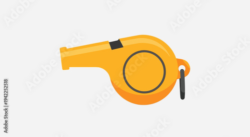 Yellow Whistle on White.